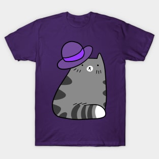 Purple Hat Cat T-Shirt